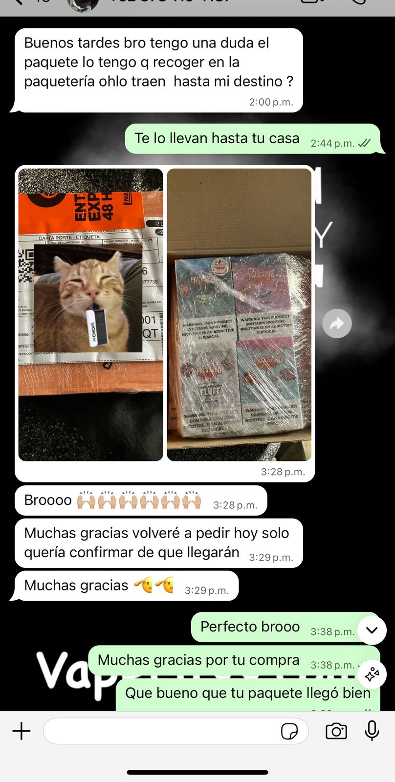 Captura de WhatsApp de cliente
