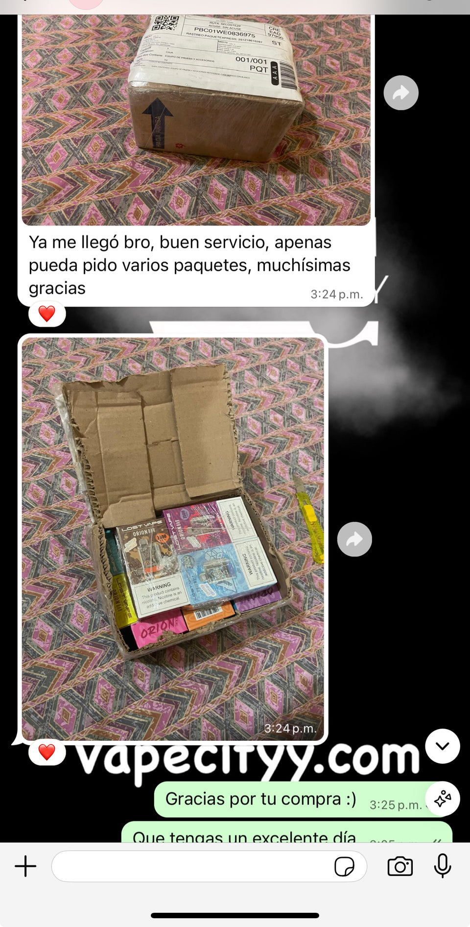 Captura de WhatsApp de cliente